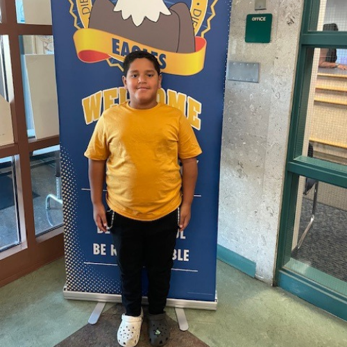 Xavier Munoz, Diehl's Stairclimber for October, poses with his award plaque.